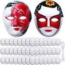 Máscaras faciais completas DIY Aoriher White Craft Paper Mache 50 unidades