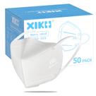 Máscaras faciais KN95 XIKII, pacote com 50 camadas, respiráveis, brancas