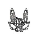 Máscaras Masquerade Metal douradas e pretas Bunny Metal Half Face