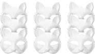 Mask MASINIES Máscaras de gato em branco para pintar uma festa de Halloween DIY