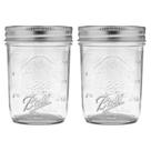 Mason Jars Ball Regular Mouth Half Pint 240 ml com tampas, pacote com 2