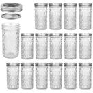 Mason Jars VERONES, geleia de conservas de 350 ml com tampas regulares, pacote com 15