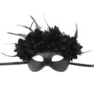 Masquerade Masquerade, conjunto de 2 em PVC com flores e penas pretas