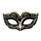 Masquerade Masquerade Masquerade em PVC com glitter preto e dourado, conjunto de 2