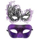 Masquerade Masquerade Purple Glitter Metal para cosplay e festa