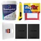 Massa Acrilica 1,5KG Qualyvinil + Acessórios Para Acabamento Massa Acrilica 1,5KG Qualyvinil + Acessórios Para Acabamento