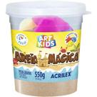 Massa Areia Areia Mágica Natural 550G com Forminhas
