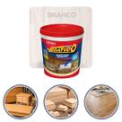 Massa Calafetar Madeira 1,5 kg Branca Dryko Vedatudo Reparo Restaurar Porta Mdf Piso Laminado Móveis
