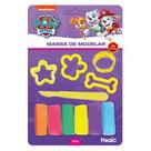 Massa de Modelar 6 Cores 4 Moldes 1 Faquinha Patrulha Canina