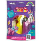 Massa modelar 6 cores 3 moldes 1 rolinho unicornio