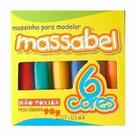 Massa p/modelar c/6 cores 90gr - massabel