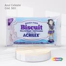 Massa para biscuit 90g azul celeste