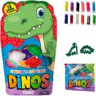 Massa Para Modelar Criativa Dino 120g Com 12 Cores E 2 Moldes