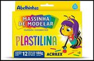 Massa Para Modelar Plastilina C/12 Cores 180G Massa Para Modelar Plastilina C/12 Cores 180G