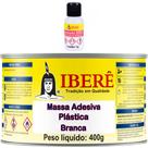Massa Plástica 400g Iberê com Catalisador Cola cuba BRANCA