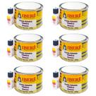 Massa Plástica Ibere Com Catalisador 400g Kit C/6 - Cores