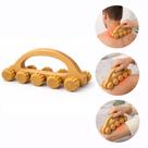 Massageador bambu 10 rodas corporal carrinho massagem madeir