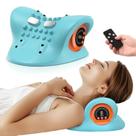 Massageador de Pescoço Portátil Azul Bivolt Relaxante Alívio de Tensão Muscular Melhora Circulação Design Ergonômico Conforto e BemEstar