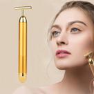 Massageador de Rosto para Melhorar Absorção de Vitamina C e Ácidos Barra de Ouro 24k Vibratória Top
