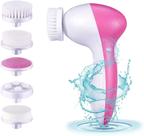 Massageador facial corporal e limpeza de pele 5 em 1 rosa azul