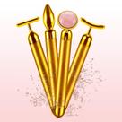 Massageador facial DANGSHAN 4 em 1 24k Golden Face Roller