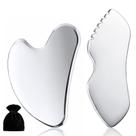 Massageador facial Gua Sha Set em aço inoxidável ALOYGUZ