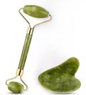 Massageador facial natural, rolo de microagulha para massagem gua sha