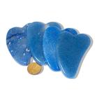 Massageador Gua Sha de Quartzo Azul Natural - 50g - 70mm