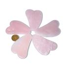 Massageador Gua Sha de Quartzo Rosa Natural - 50g - 70mm