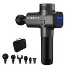 Massageador Phoenix A2 LCD Profissional 20 Velocidades 6 Ponteiras Cor Preto
