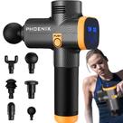 Massageador Phoenix A2 Pistola de Massagem Profissional 20 Velocidades 6 Ponteiras
