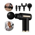 Massageador Pistola 6 Velocidades Mini Portátil Com Carregamento USB Tipo C Prático e Eficiente