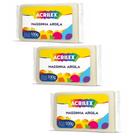 Massinha Argila Acrilex 100gr Cor Natural com 3 Unidades