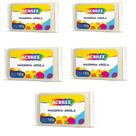 Massinha Argila Acrilex 100gr Cor Natural com 5 Unidades