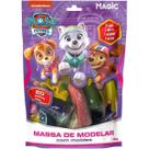 Massinha de Modelar 12 Cores + 6 Moldes 300g Patrulha Canina Roxo