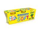 Massinha De Modelar Acrilex Soft Com 3 Potes 150g Cada