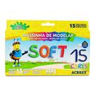 Massinha De Modelar Com 15 Cores Soft Acrilex Massinha De Modelar Com 15 Cores Soft Acrilex