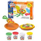 Massinha de Modelar Pizzaria divertida 4 massinhas Divertoys