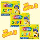 Massinha de Modelar Soft Abelinhas KIT COM 3 CAIXAS 12 Cores Acrilex