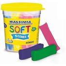 Massinha de Modelar Soft com 5 Cores - Acrilex
