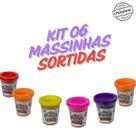 Massinhas Kit 06 Unidades Cores Sortidas Modelar Coloridas