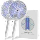 Mata-moscas elétrico MOSQZAP dobrável Bug Zapper, pacote com 2