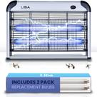 Matador Elétrico de Insetos LiBa 2800V para Uso Interno com 2 Lâmpadas