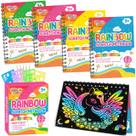 Material de arte e artesanato FEREDO KIDS Scratch Notebook, pacote com 4 Material de arte e artesanato FEREDO KIDS Scratch Notebook, pacote com 4