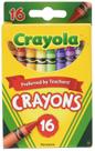 Material escolar Crayola Crayons (16 unidades). As cores podem variar