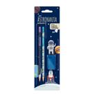 Material Escolar Infantil Menino Astronauta Lapis Borracha Apontador - Leo e Leo