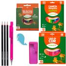 Material Escolar Lapis De Cor 48 Cores + Canetinha + Borracha + Apontador + Giz de Cera - Leo e Leo Material Escolar Lapis De Cor 48 Cores + Canetinha + Borracha + Apontador + Giz de Cera - Leo e Leo