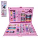 Material Escolar Maleta Pintura Estojo Infantil rosa 98 Peças