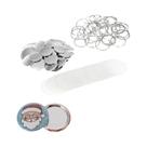 Material Para Crachás De Botão Em Branco DIY De 58mm, 100 Conjuntos, Ímãs De Geladeira Para Quadro