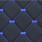 material sintético Acoplado Bordado Diamante Mosaico Preto e Azul 50cm